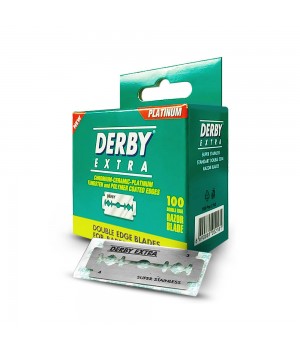 Сменные лезвия для Т-образного станка, Derby Extra, 100 лезвий в упаковке