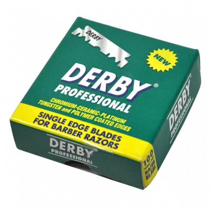 Сменные лезвия для бритвы-шаветт, Derby Pro, 100 лезвий в упаковке