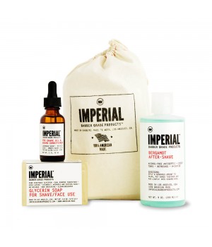 Подарочный набор Imperial Barber, лосьон, масло и мыло